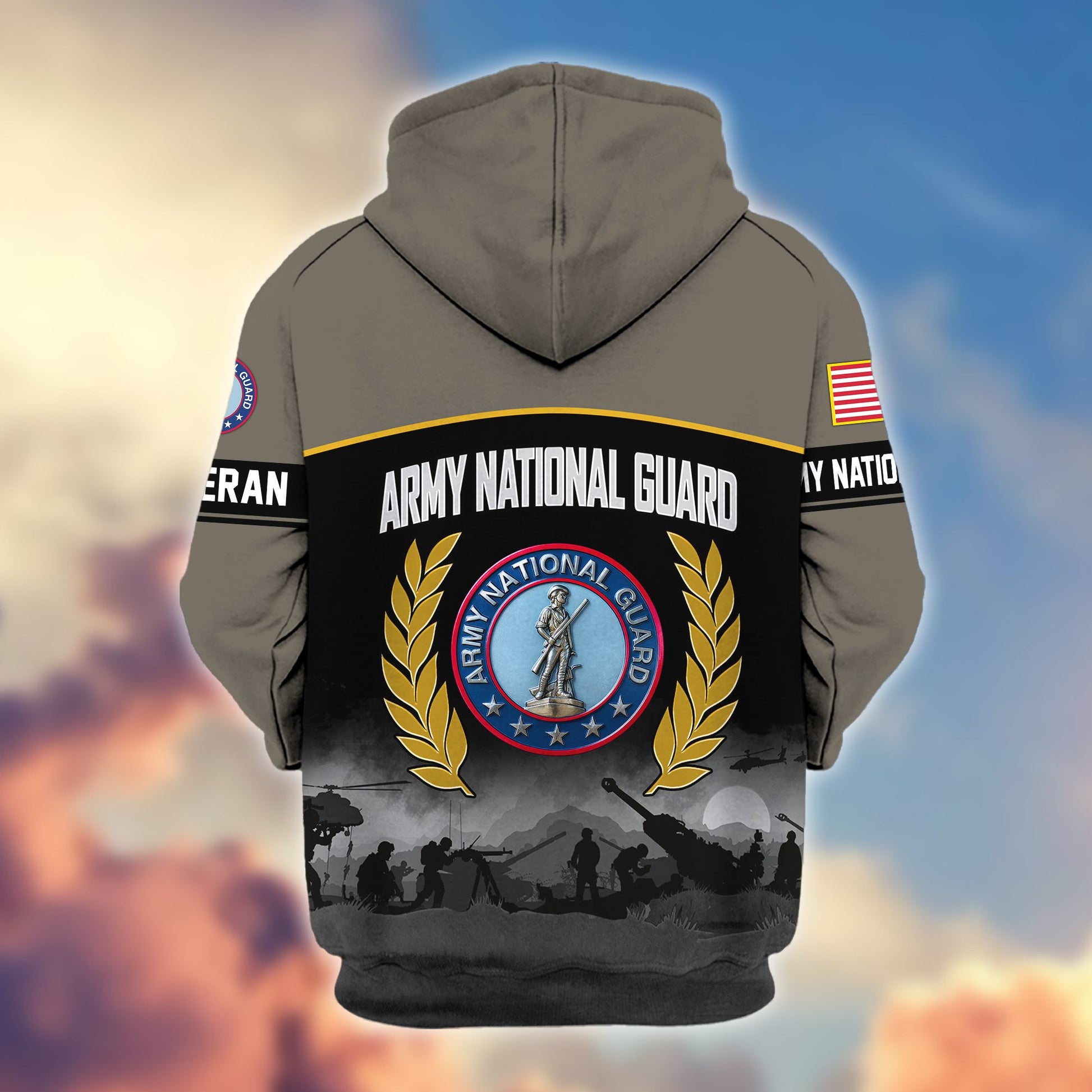Premium US Veterans Zip Hoodie BPHN170913, Gifts For US Veterans, Gifts On Father's Day, Veterans Day.