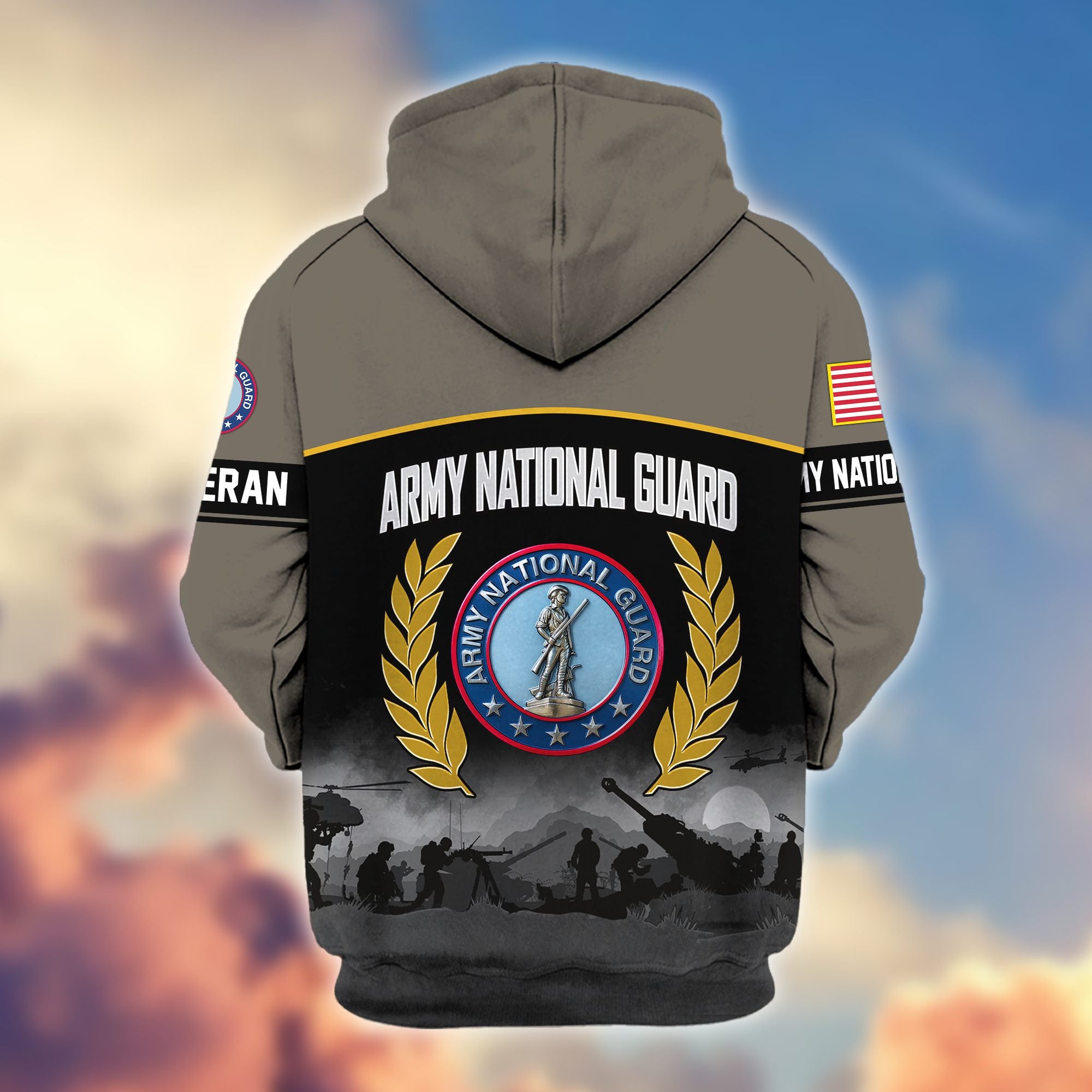 Premium US Veterans Zip Hoodie BPHN170913, Gifts For US Veterans, Gifts On Father's Day, Veterans Day.