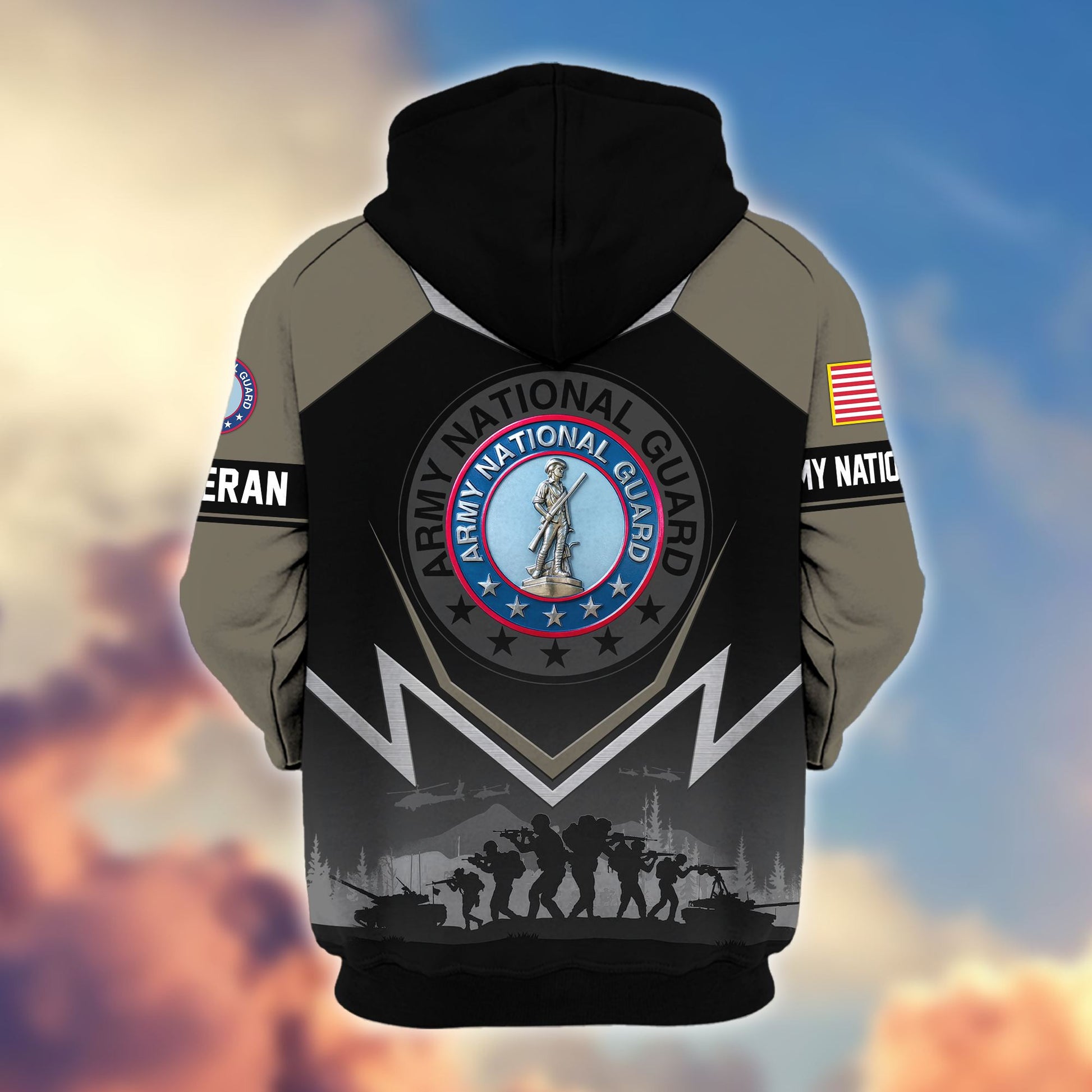 Premium US Veterans Zip Hoodie BPHN120911, Gifts For US Veterans, Gifts On Father's Day, Veterans Day.