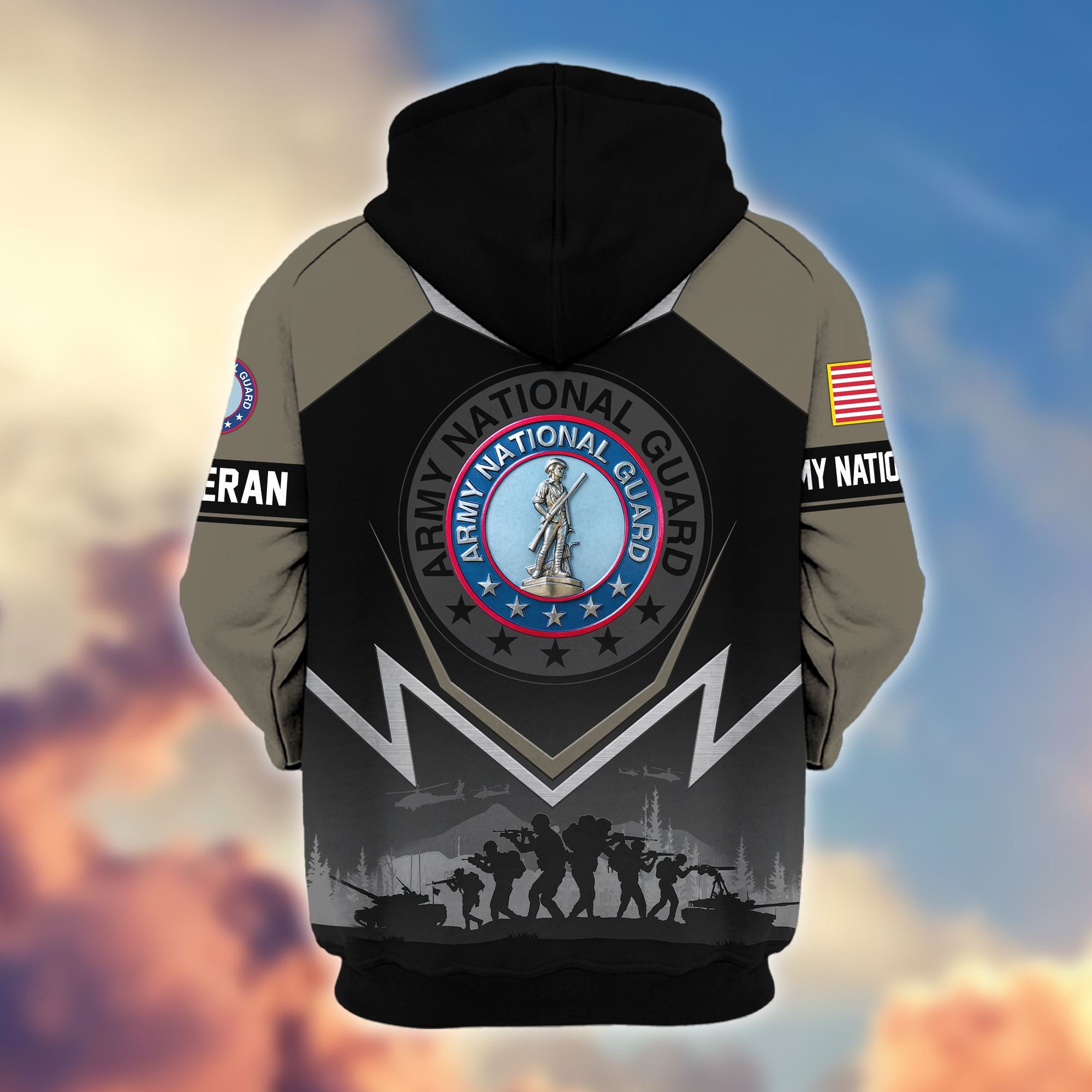 Premium US Veterans Zip Hoodie BPHN120911, Gifts For US Veterans, Gifts On Father's Day, Veterans Day.