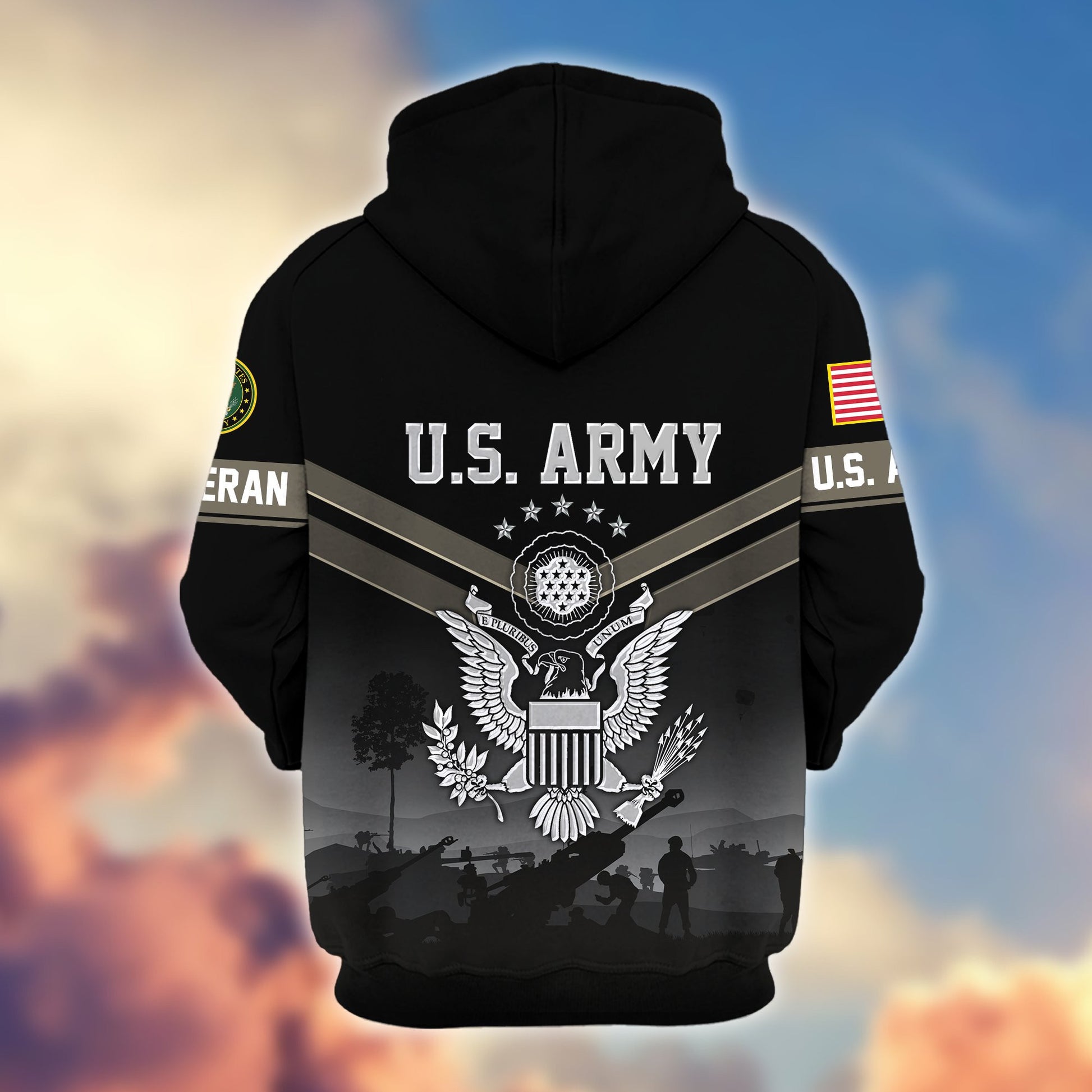 Premium US Veterans Zip Hoodie BPHN290911, Gifts For US Veterans, Gifts On Father's Day, Veterans Day.