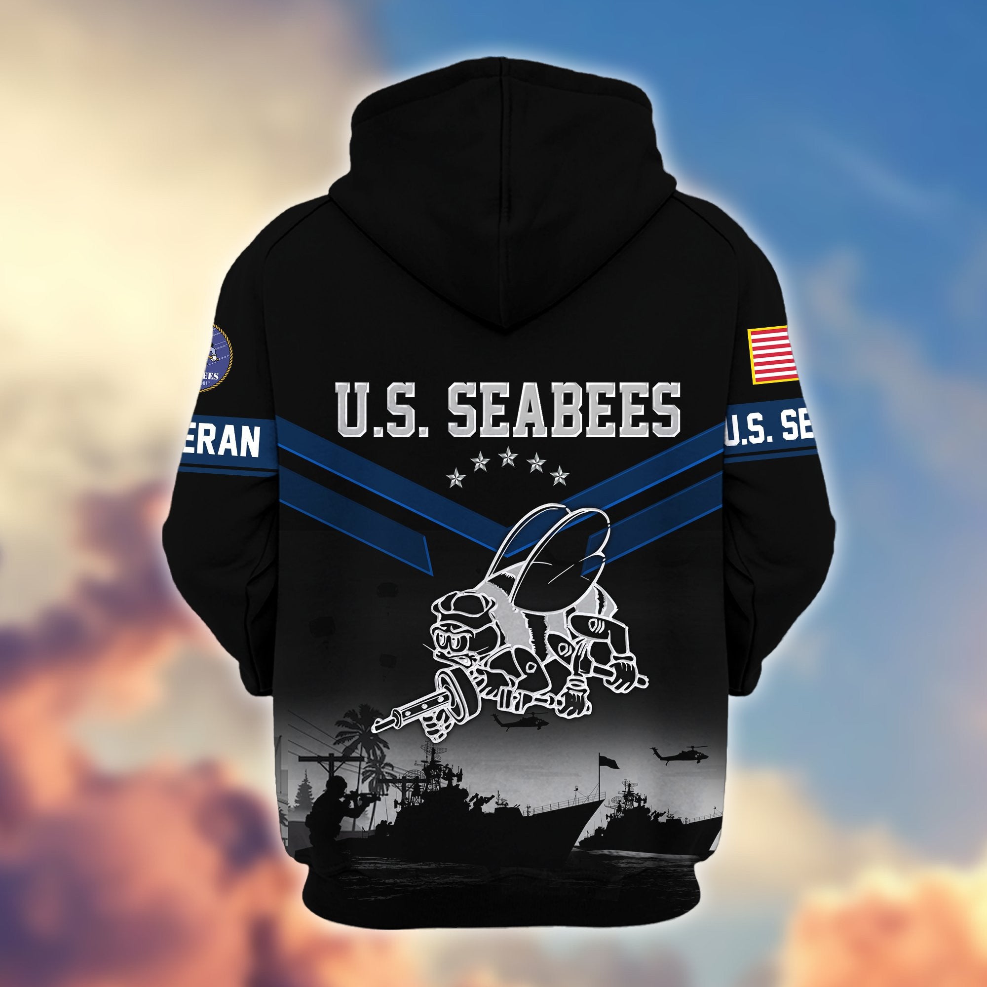 Premium US Veterans Zip Hoodie BPHN290911, Gifts For US Veterans, Gifts On Father's Day, Veterans Day.