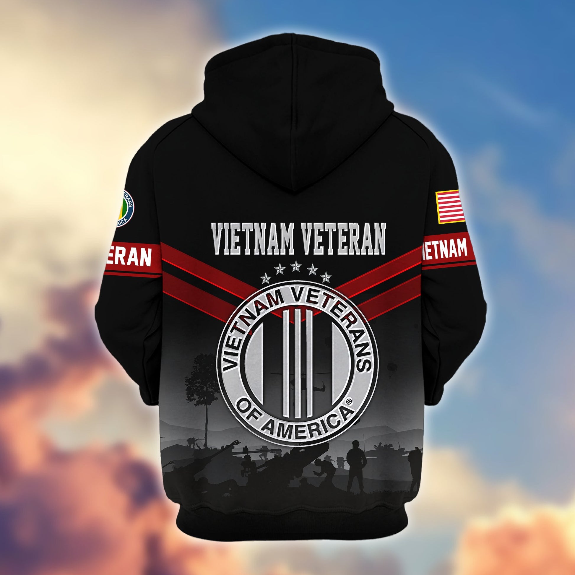 Premium US Veterans Zip Hoodie BPHN290911, Gifts For US Veterans, Gifts On Father's Day, Veterans Day.