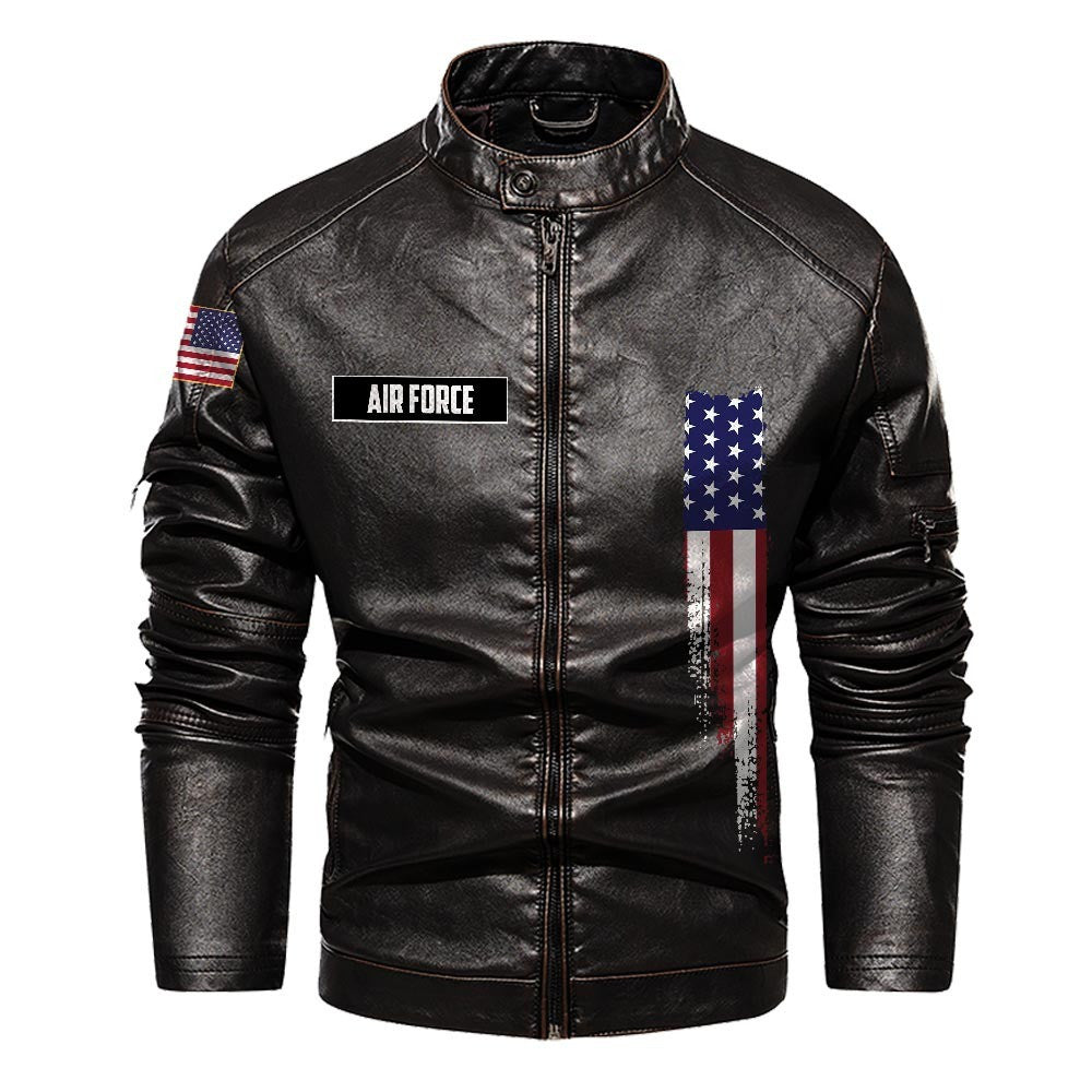 Premium USAF Veteran Leather Jacket VPVC702311, Gifts For Air Force Veteran, Gifts On Father's Day, Veterans Day.