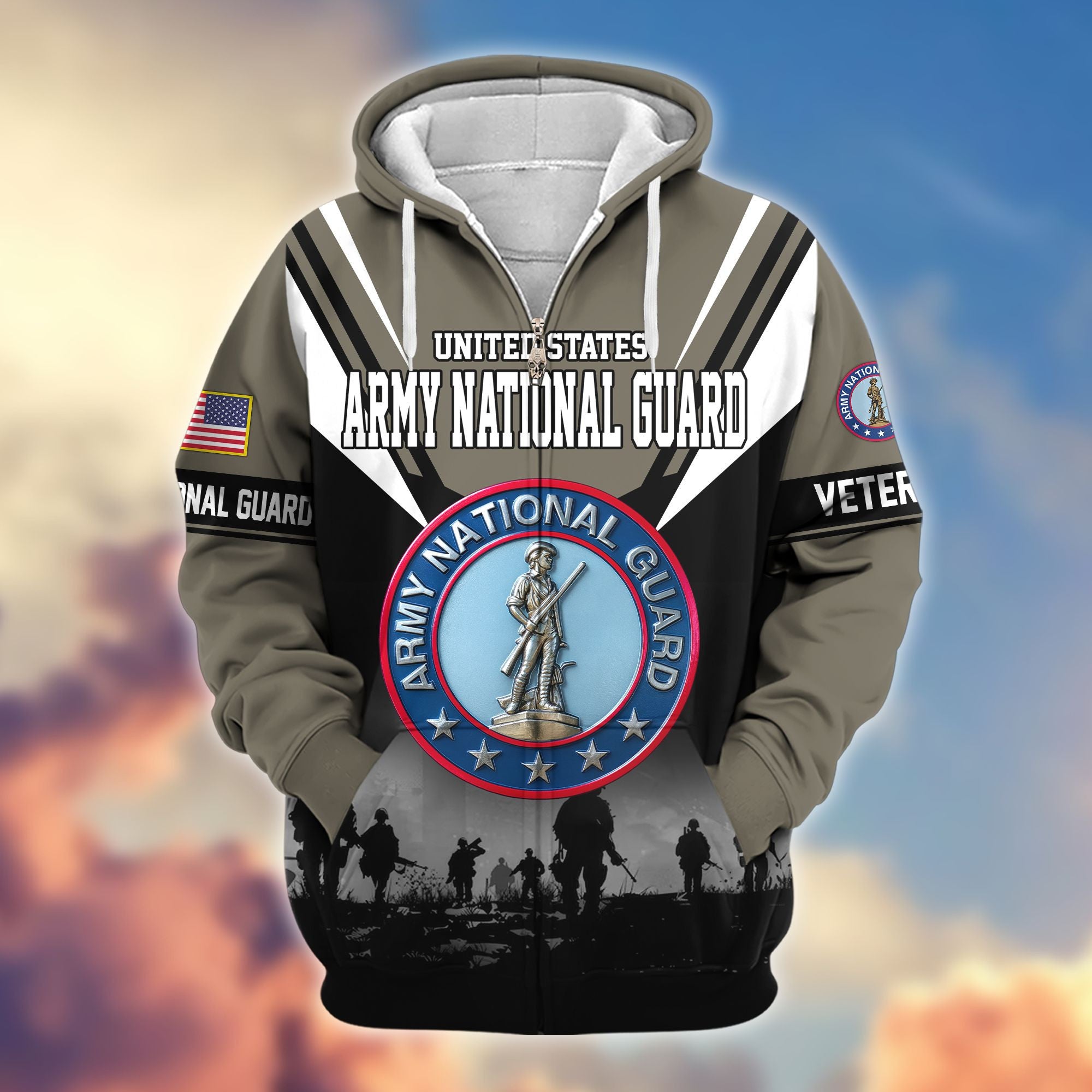 Premium US Veterans Zip Hoodie BPHN011012, Gifts For US Veterans, Gifts On Father's Day, Veterans Day.