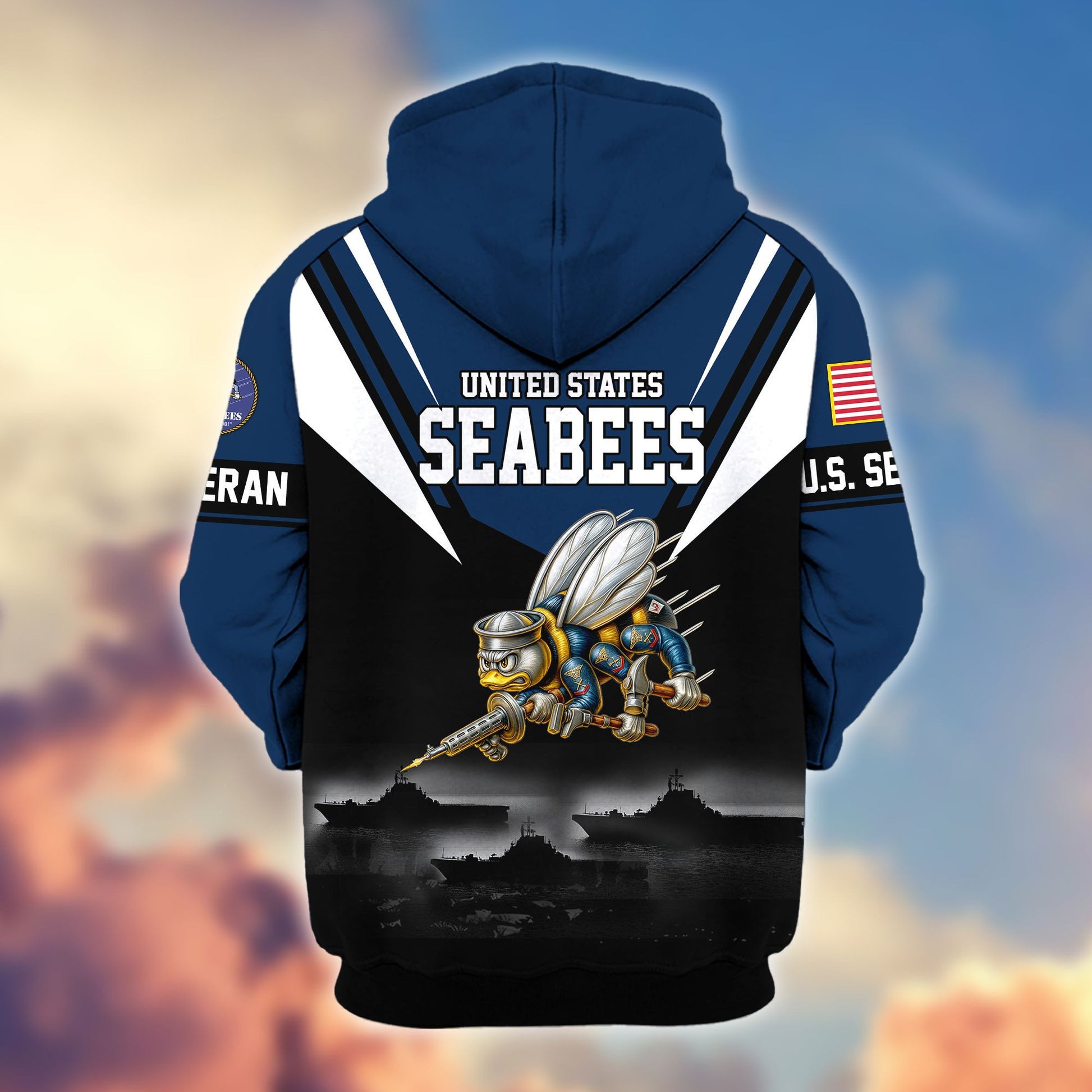 Premium US Veterans Zip Hoodie BPHN011012, Gifts For US Veterans, Gifts On Father's Day, Veterans Day.