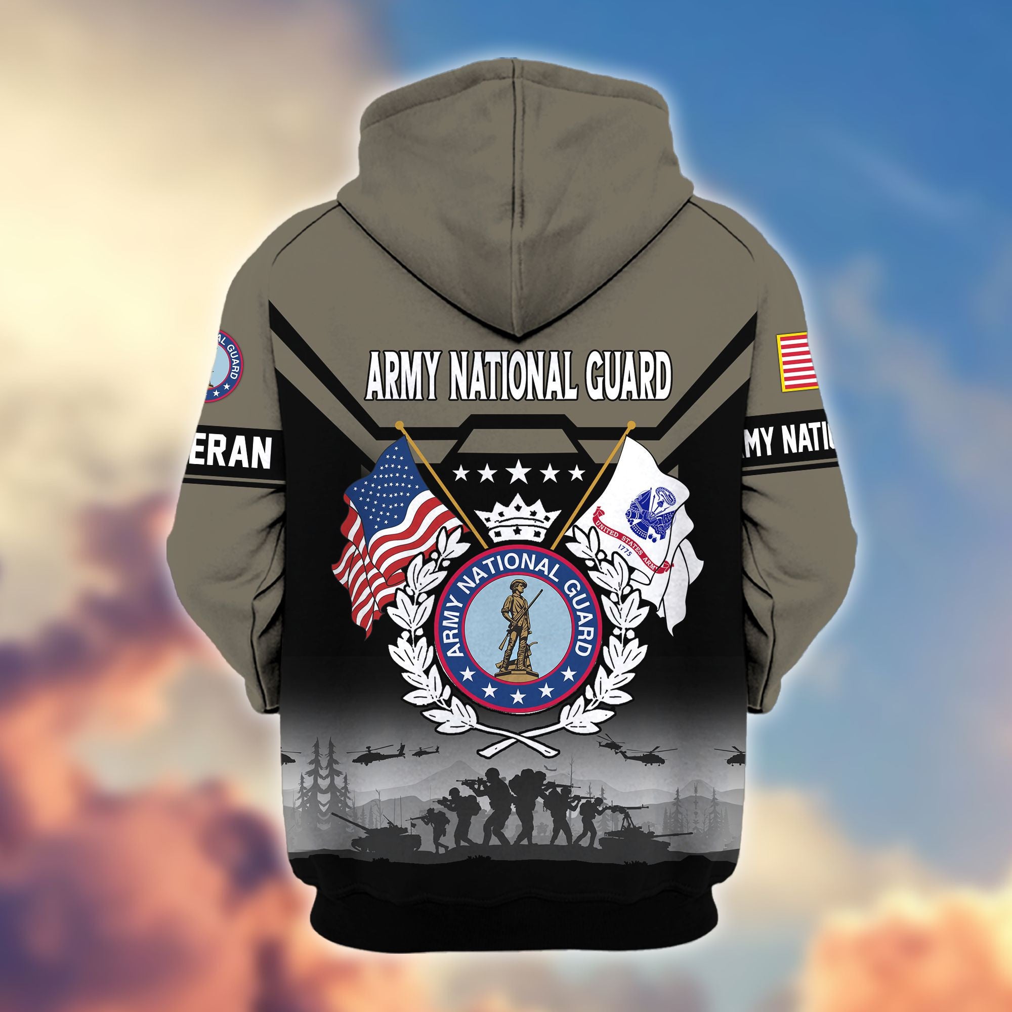 Premium US Veterans Zip Hoodie BPHN011014, Gifts For US Veterans, Gifts On Father's Day, Veterans Day.