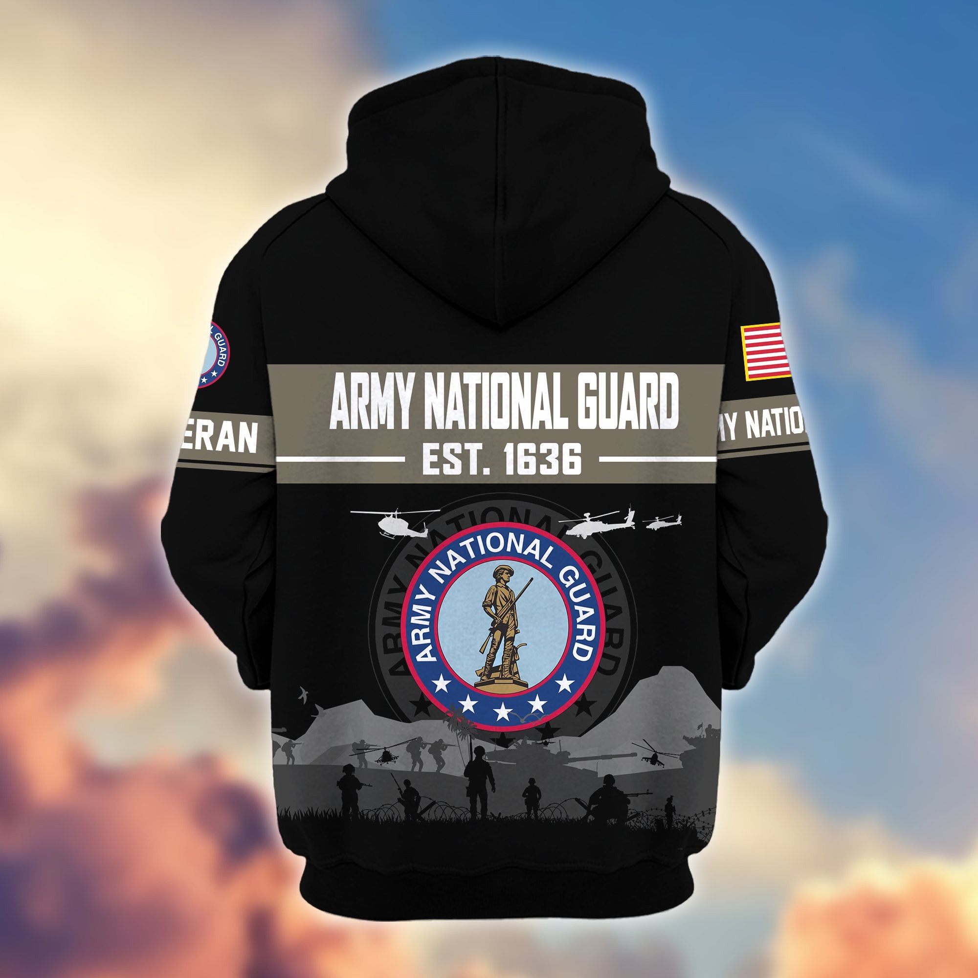 Premium US Veterans Zip Hoodie BPHN021011, Gifts For US Veterans, Gifts On Father's Day, Veterans Day.