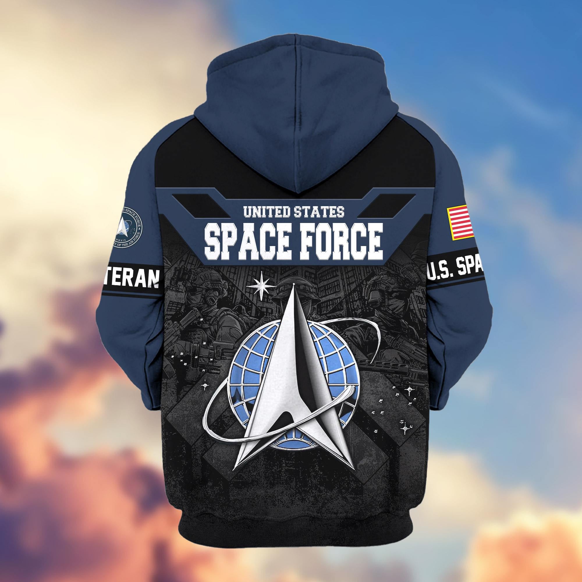 Premium US Veterans Zip Hoodie ATTN011023, Gifts For US Veterans, Gifts On Father's Day, Veterans Day.