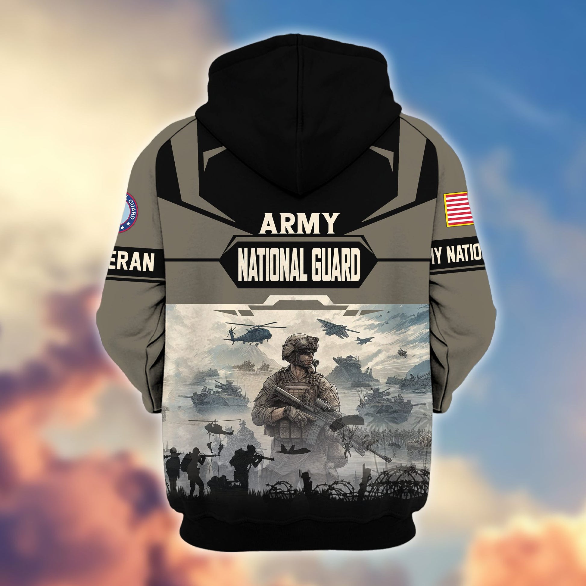 Premium US Veterans Zip Hoodie BPHN021014, Gifts For US Veterans, Gifts On Father's Day, Veterans Day.
