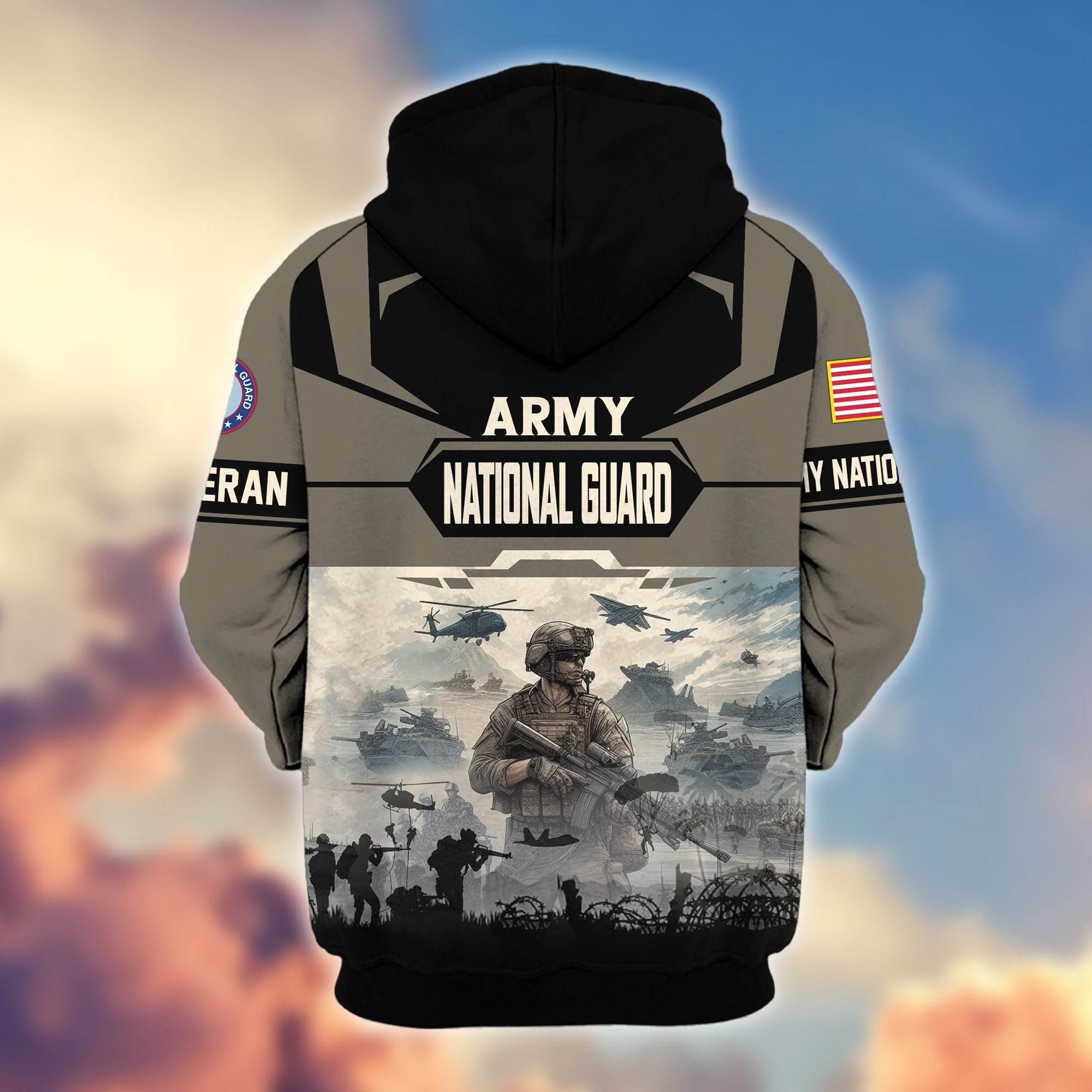 Premium US Veterans Zip Hoodie BPHN021014, Gifts For US Veterans, Gifts On Father's Day, Veterans Day.