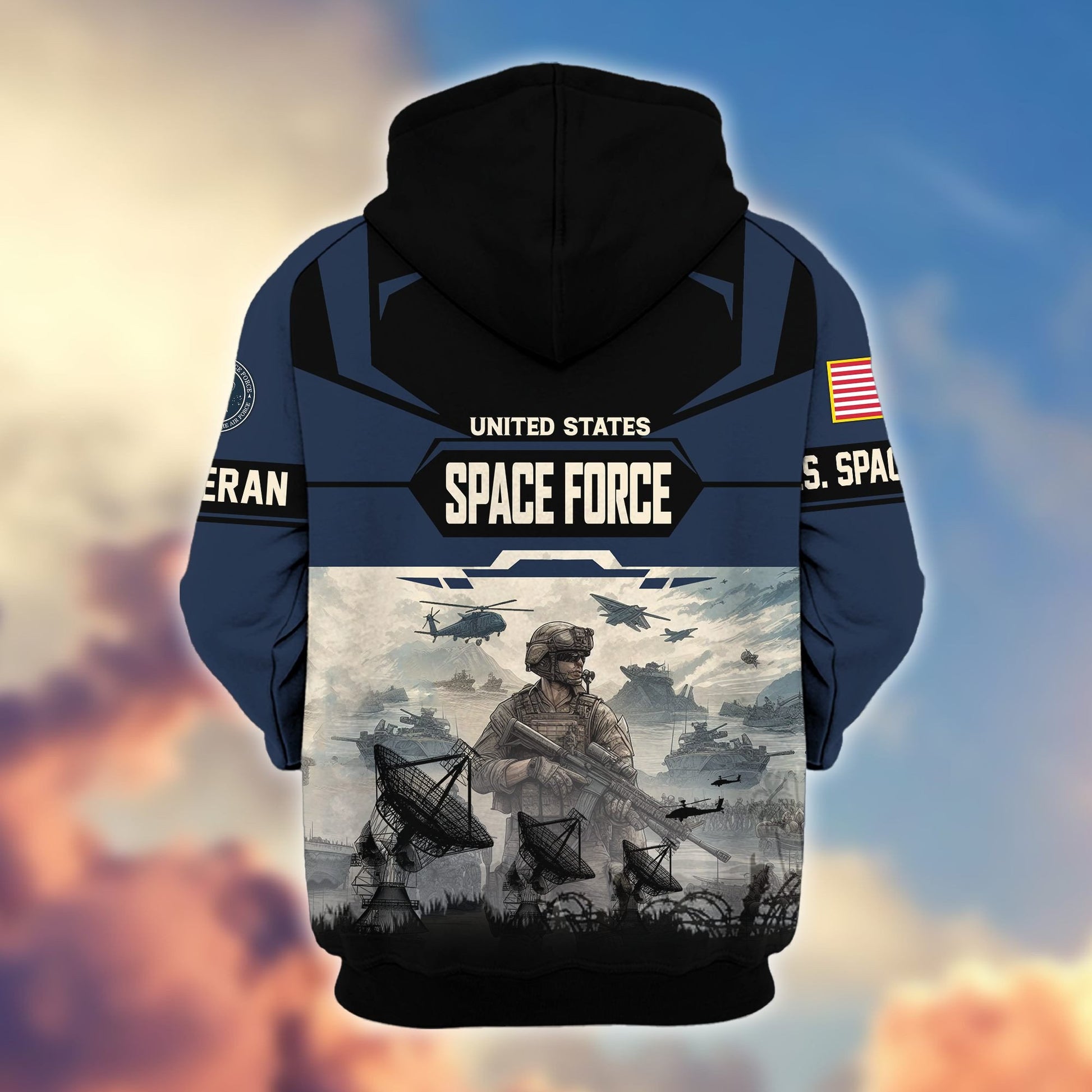 Premium US Veterans Zip Hoodie BPHN021014, Gifts For US Veterans, Gifts On Father's Day, Veterans Day.