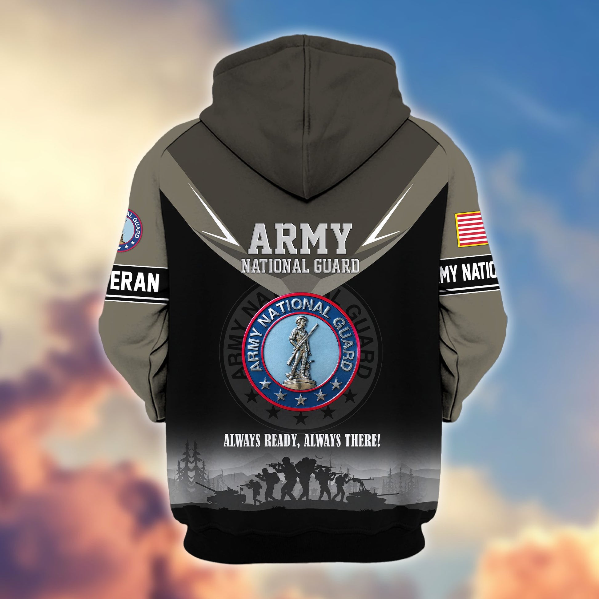 Premium US Veterans Zip Hoodie BPHN091012, Gifts For US Veterans, Gifts On Father's Day, Veterans Day.