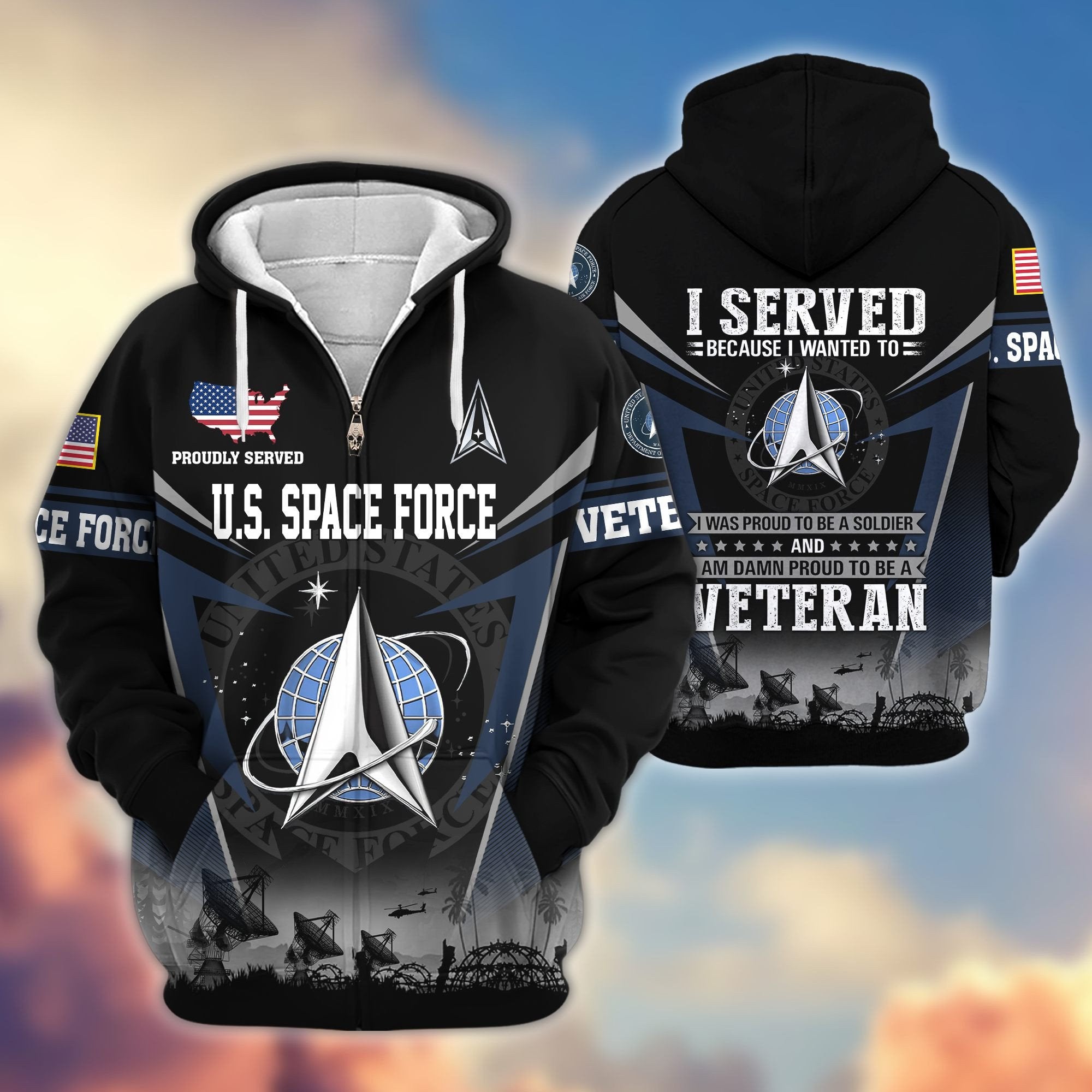 Premium US Veterans Zip Hoodie BPHN131012, Gifts For US Veterans, Gifts On Father's Day, Veterans Day.