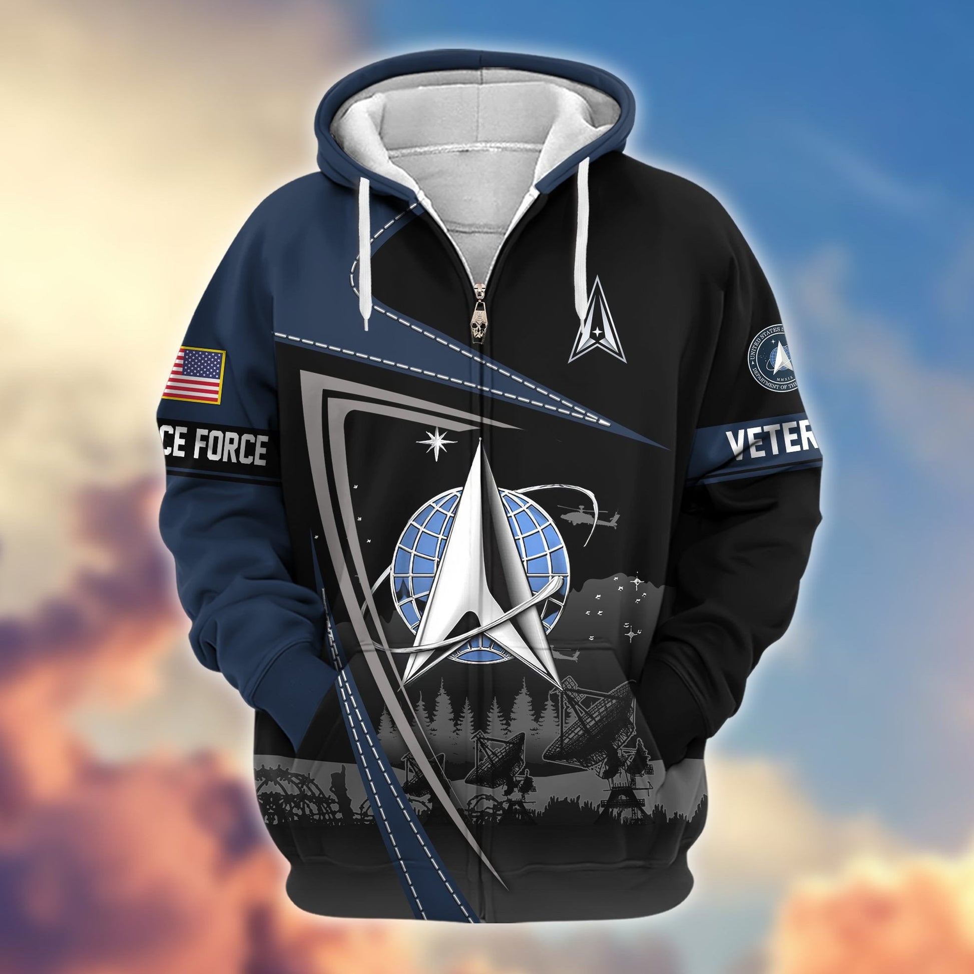 Premium US Veterans Zip Hoodie BPHN091011, Gifts For US Veterans, Gifts On Father's Day, Veterans Day.