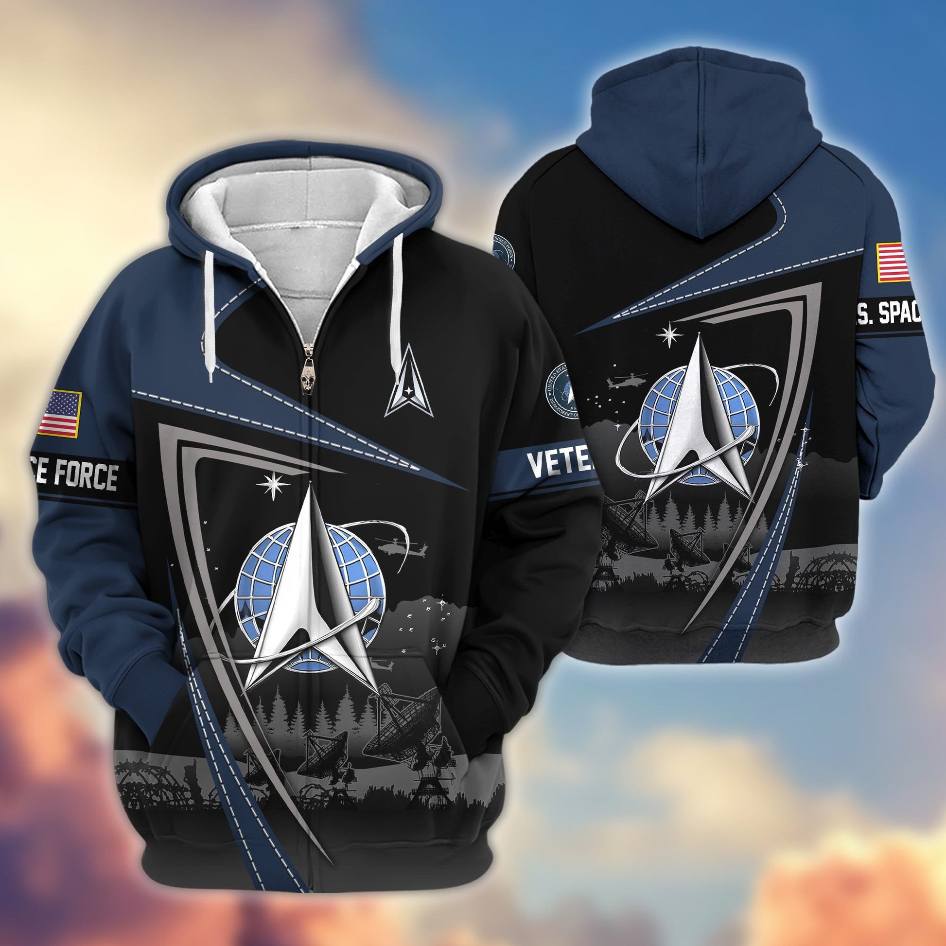 Premium US Veterans Zip Hoodie BPHN091011, Gifts For US Veterans, Gifts On Father's Day, Veterans Day.