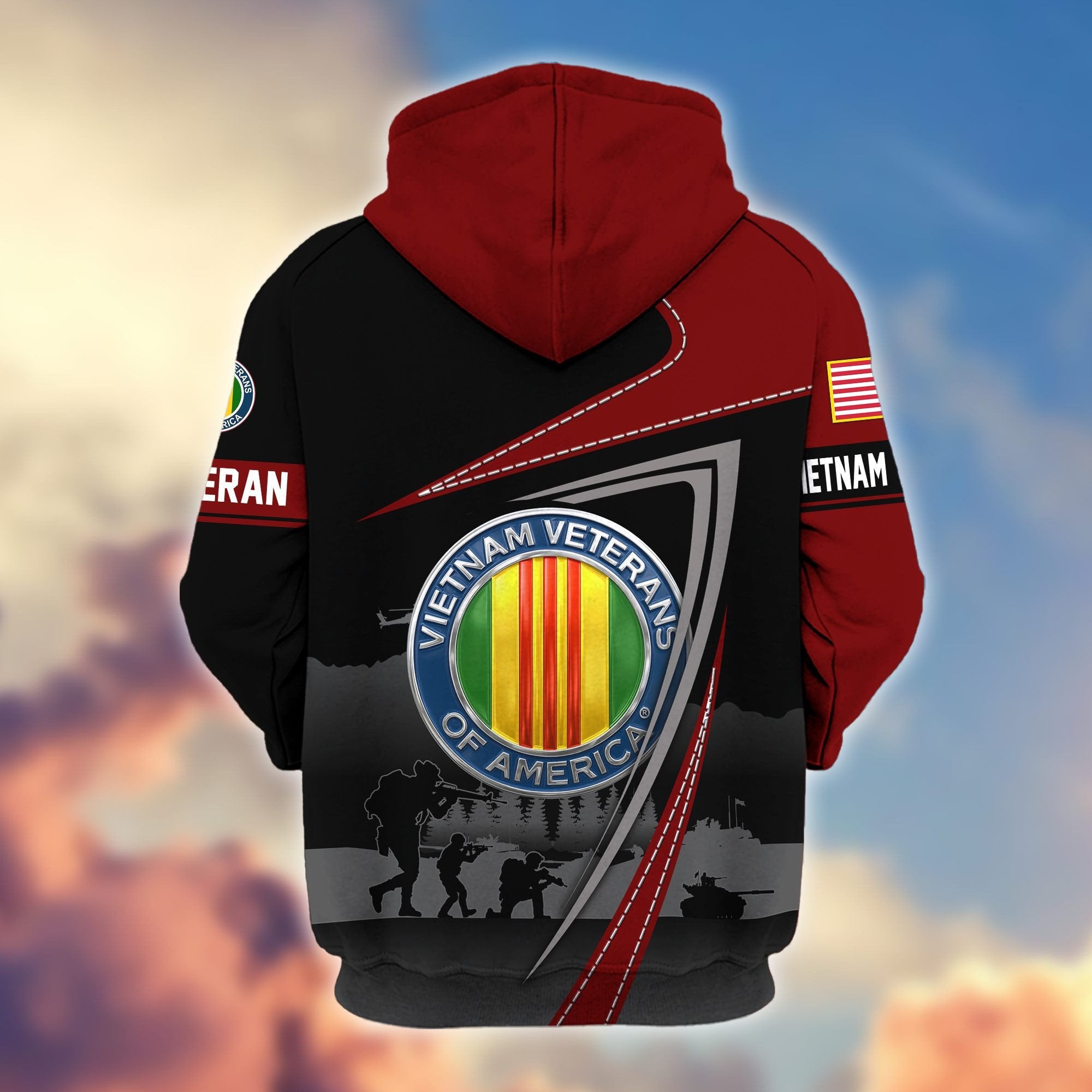 Premium US Veterans Zip Hoodie BPHN091011, Gifts For US Veterans, Gifts On Father's Day, Veterans Day.