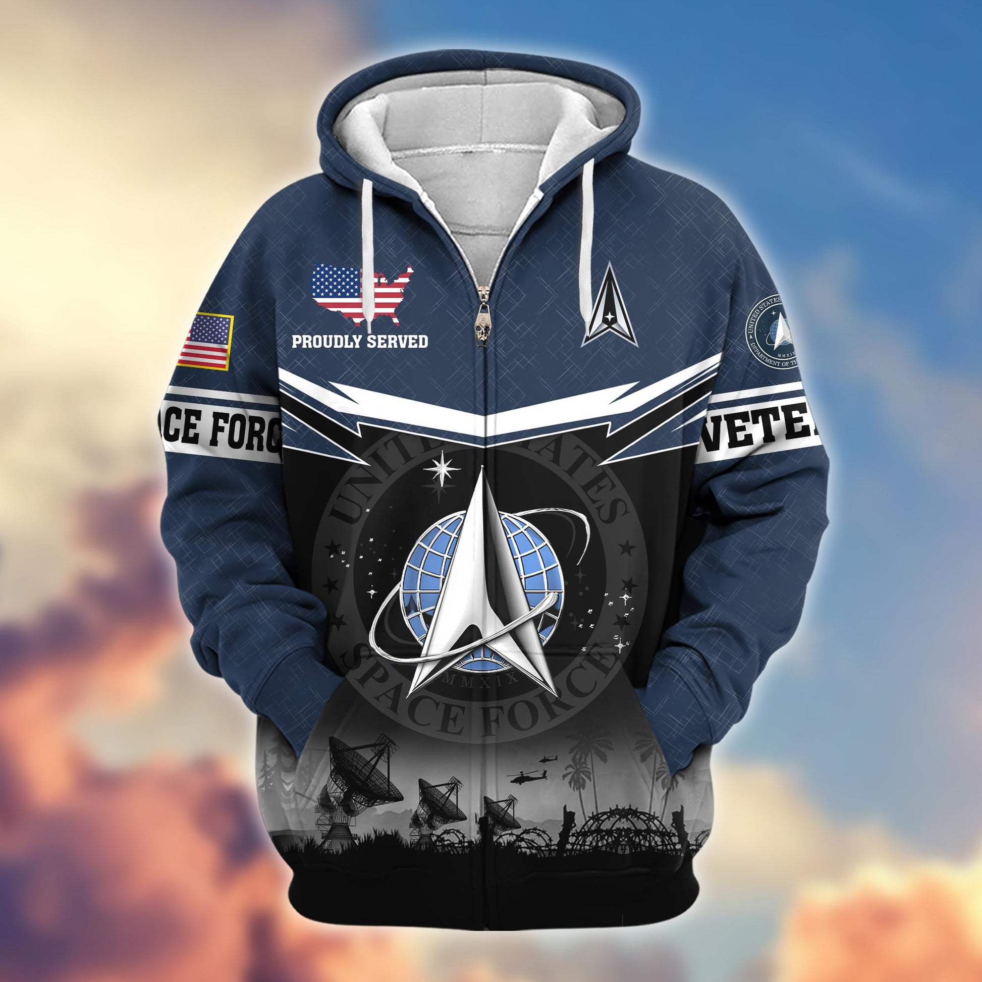 Premium US Veterans Zip Hoodie BPHN131011, Gifts For US Veterans, Gifts On Father's Day, Veterans Day.