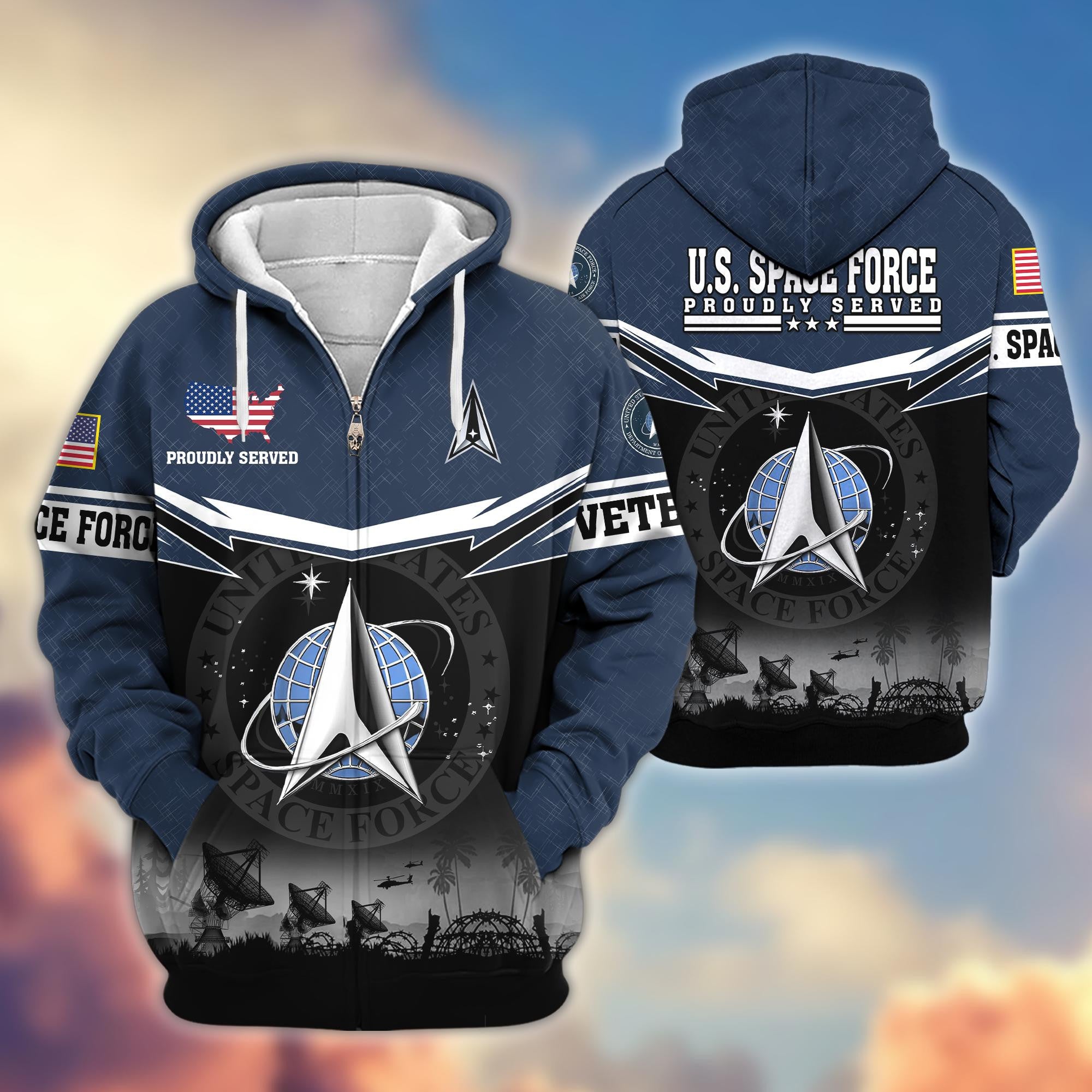 Premium US Veterans Zip Hoodie BPHN131011, Gifts For US Veterans, Gifts On Father's Day, Veterans Day.