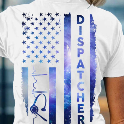 USA Flag Galaxy Design - Dispatcher Pride